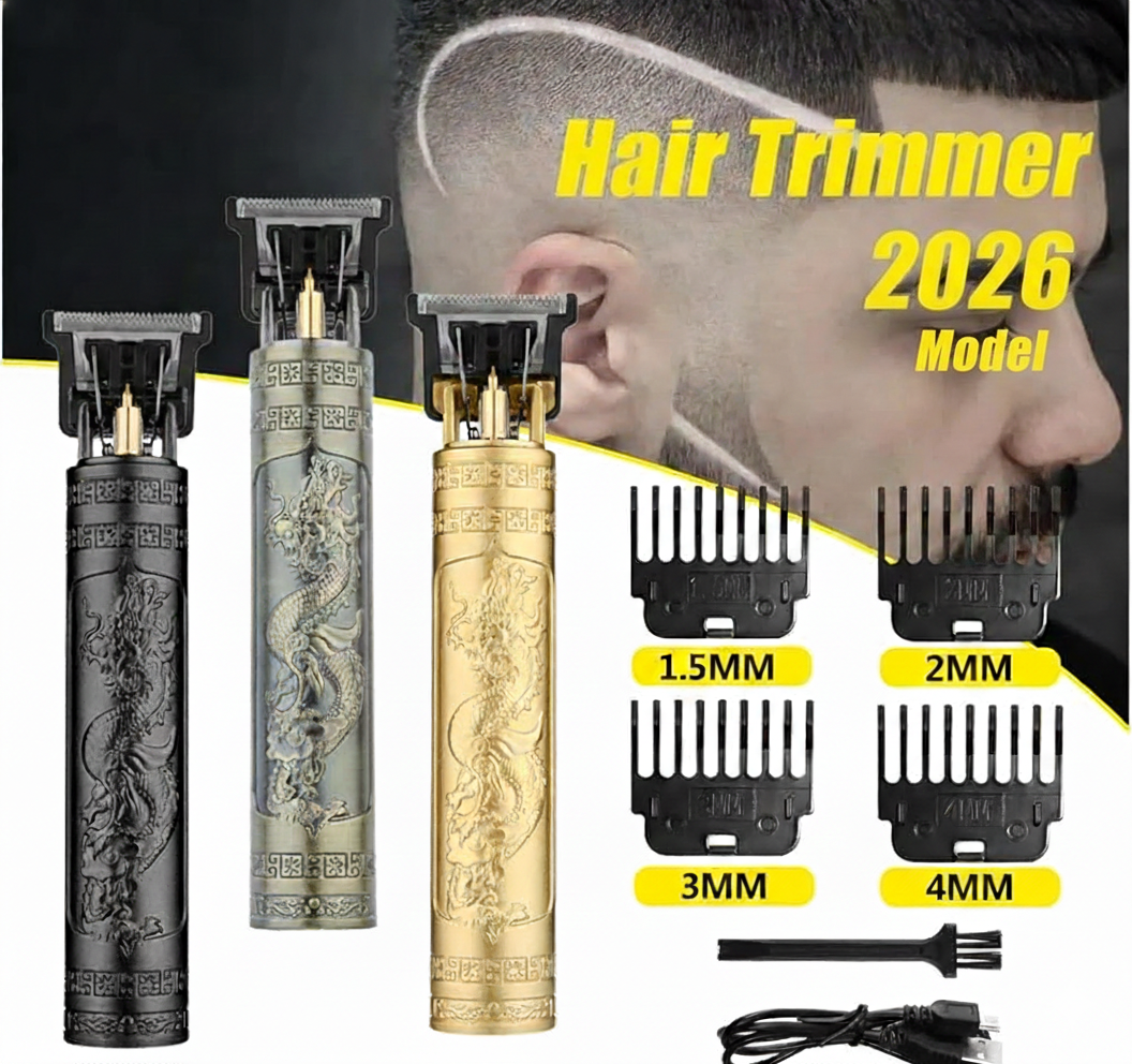 Vintage T9 Hair Trimmer For Men Professional Usb Rechargeable Beard And Hair Cutting Machine Precision Shaver