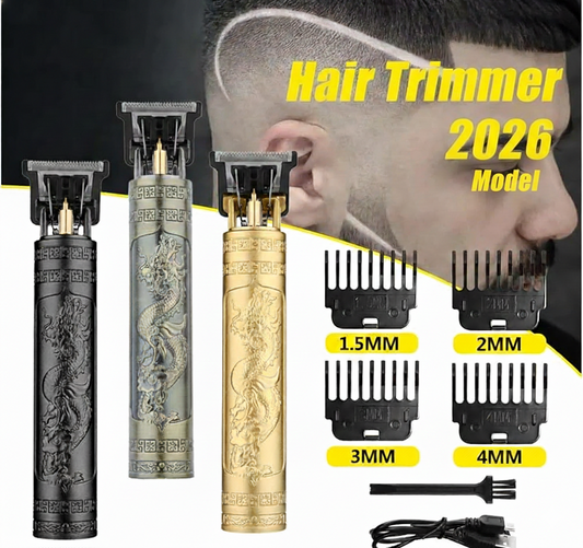 Vintage T9 Hair Trimmer For Men Professional Usb Rechargeable Beard And Hair Cutting Machine Precision Shaver