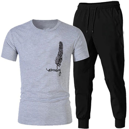 Black Trendy Markhor Printed Track Suit for Men & Boys | Soft & Comfortable Summer Wear | Lightweight Breathable Fabric - Extra Large